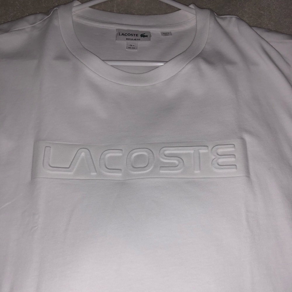 White Lacoste Tee